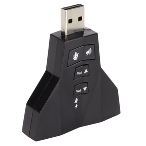 Usb Sound Card Virtual 7.1 Channel External Stereo Sound Adapter For Lap ND - Afbeelding 1 van 12