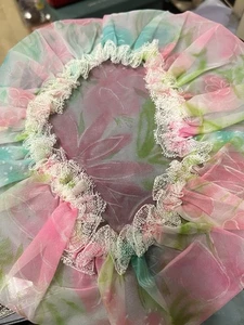 60er Jahre Vintage BOUFFANT CAP Nylon mit Spitze New Old Stock - Bild 1 von 5