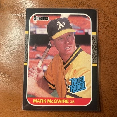 1987 Donruss Rated Rookie Mark McGwire #46 1/2 of Oakland A’s “Bash Brothers” - Image 1 of 2