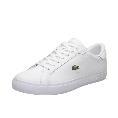 Lacoste Powercourt - Sneakers In Pelle Bianco - Uomo Scarpe Sneakers Casual - Imagen 1 de 3