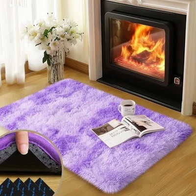 2x3 Rug for Bedroom, Fluffy Area Rugs for Living Room, Small Soft Shag Fuzzy  - Image 1 of 4