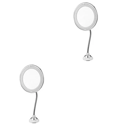  2 Count Vergrößerter Schminkspiegel Led Makeup Mirror with Suction - Bild 1 von 4