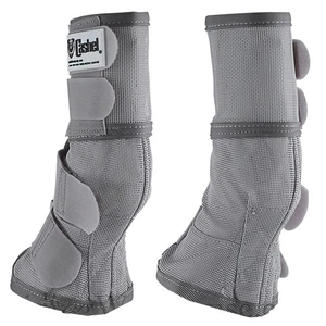 24CE Cashel Fly Pequeño Pony Caballo Pierna Protector Cool Malla Botas Gris - Imagen 1 de 1