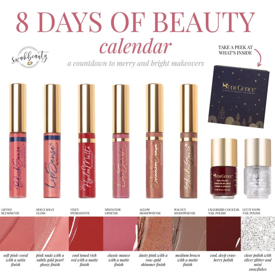 💌 **8 Days of Beauty Calendar (2023)** LipSense by SeneGence NEW/SEALED - Image 1 of 1