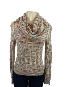 Missoni Damen mehrfarbiger Strick Wasserfallausschnitt Langarm Pullover Gr. 6-neu - Bild 1 von 10
