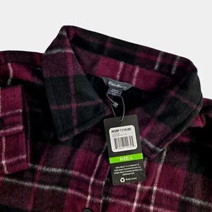 Eddie Bauer 286485 Womens Large Brandywine Plaid Boyfriend Pocket Shirt Jacket - Picture 1 of 7