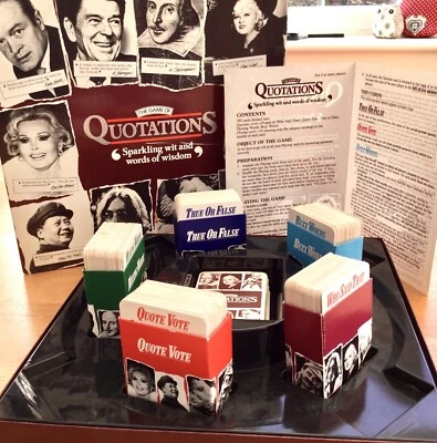 The Game Of Quotations. Vintage 1987 by MB Games. Complete with instructions. - Image 1 of 4