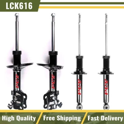 FCS Front & Rear Shock Absorbers 4 Piece Kit Set for 95-99 Toyota Paseo Tercel - Image 1 of 4