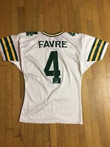 Vtg Green Bay Packers Favre #4 Wilson Jersey NFL Football Mens L Uniform Shirt