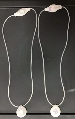 (LOTE DE 2) POWER BALANCE Cuerpo Silicona Transparente/Púrpura 22" Collar - NUEVO - SIN CAJA Foto 1 de 4