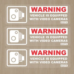 CCTV Video Recording 24 Hours Sticker Notice For Car Van Bus Lorry Taxi HTVs - Picture 1 of 1