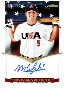 2012 USA BASEBALL COLLEGIATE NNATIONAL TEAM #4 MICHAEL CONFORTO AUTOGRAPH /399 - Picture 1 of 3