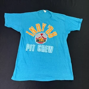 Vintage Indy ‘88 Racing Pit Crew Shirt Blue Kids Size XL - Picture 1 of 6