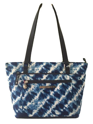 NWT Lily Bloom Kelsey Tote Tie Dye Blue Print Large Roomy Bag - Image 1 of 4