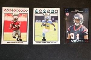 14 pack of 2008 Topps Football (NFL) Cards + 1 Amobi Okoye Black Topps Card