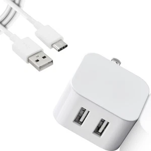 UPGRADE Dual USB Power Adapter+Type C Cable for Samsung Galaxy S22+ SM-S906U US - Photo 1 sur 1