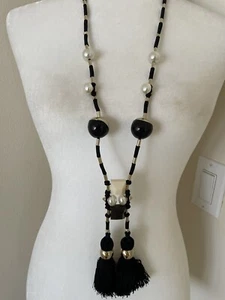 New and Authentic Max Mara Weekend Tessel Necklace, MSRP $125.00. - Picture 1 of 11