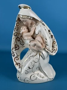 Statua In Ceramica Italiana Anni ‘60 Figura Madonna Con Bambino - Foto 1 di 10