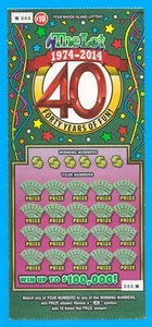 2014 RHODE ISLAND lottery scratch ticket expired UNSCRATCHED 40th anniversary - Picture 1 of 2
