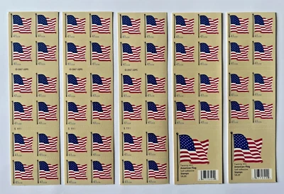 #4191 AMERICAN FLAG 2-Sided | 5 Booklets of 20 = 100 Stamps US 41¢ | FV$41 - Image 1 of 2