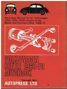 VW BEETLE 1200 1300 1500 & KARMANN GHIA 1968 - 1970 OWNERS WORKSHOP MANUAL - Picture 1 of 1
