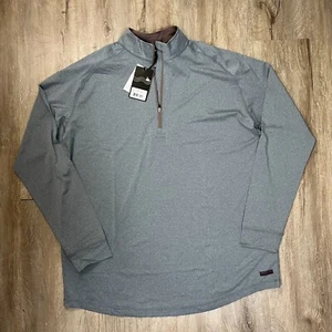 NWT Swannies Perry Half Zip Golf Performance Stretch Pullover Grey Men's 2XL XXL - Picture 1 of 6