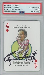 Ronnie Lippett Patriots Hero Decks Playing Card PSA/DNA Signed Auto Autographed - Picture 1 of 1