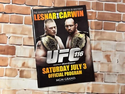 UFC 116 PROGRAM: BROCK LESNAR vs SHANE CARWIN Heavyweight Title, 2010 LAS VEGAS - Image 1 of 4