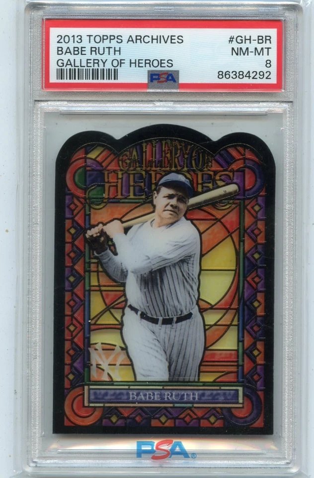 2013 TOPPS ARCHIVES #CH-BR BABE RUTH "GALLERY OF HEROES", YANKEES - PSA 8 (4292) - Image 1 of 1