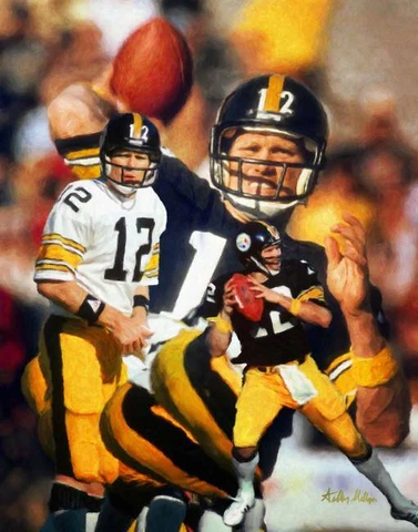 Poster - Terry Bradshaw Pittsburgh Steelers NFL Football, 3 Sizes - Imagekind Cover