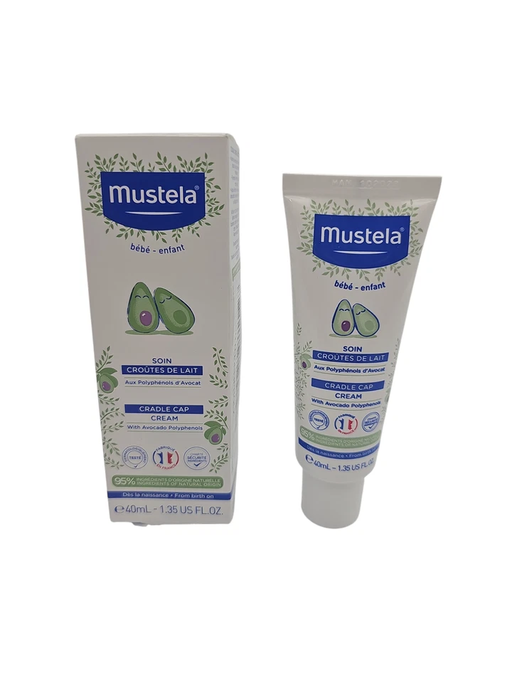 Mustela Baby Cradle Cap Crema Recién Nacido Seguro, Aguacate Natural, 1.35 OZ Foto 1 de 1