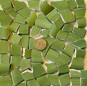 Broken China Mosaic Tile Arts and Craft Supplies - Chunky Green Tiles E225 - Picture 1 of 1