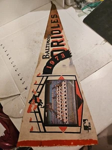 1975 Baltimore Orioles TEAM Pic Vintage Pennant Brooks Robinson Jim Palmer MLB - Picture 1 of 15