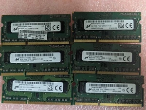 1 x 4GB 1Rx8 PC3L-12800S DDR3-1600 SODIMM Micron Laptop Memory RAM - Picture 1 of 2