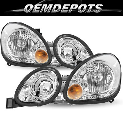 Headlights For 1998-2005 Lexus GS300 GS400 GS430 Projector Halogen Chrome pairs - Image 1 of 4