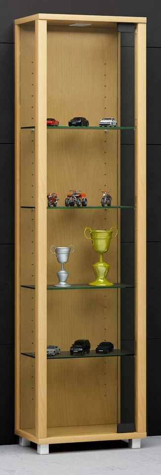 VCM Sammelvitrine Edana Mini | Standvitrine Glasvitrine Glasregal Vitrine Glas Natur 911781