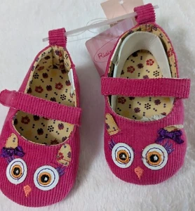 Rising Star Baby Shoes - Pink Owl Design - Size 3-6 Month - Picture 1 of 2