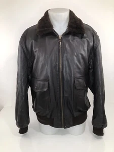 CABELA'S - LEATHER Thinsulate Insulated BOMBER Faux Fur Collar XL / 2X Jacket - Picture 1 of 12