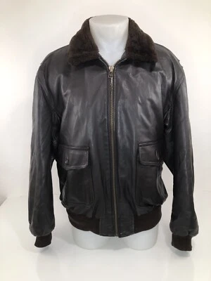 CABELA'S - LEATHER Thinsulate Insulated BOMBER Faux Fur Collar XL / 2X Jacket - Image 1 of 4