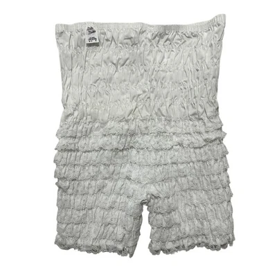 Винтажный 80-х Malco режимы белый оборки Bloomer шорты XXL бурлеск пин-ап костюм - Изображение 1 из 4