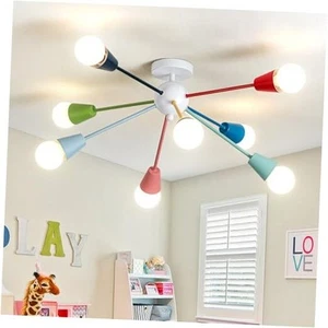 Colorful Chandelier, Modern Sputnik Chandelier, 8-Light Kids Sputnik Light - Picture 1 of 7