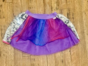 Jojo Siwa Sequin Tulle Skirt Colorful Bright Purple Pink Silver Girls 6 Small - Picture 1 of 8