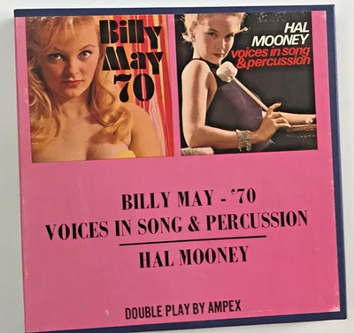 7-1/2ips  Billy May '70  HAl Mooney Voices Songs & Percussion Double  Reel Tape - Bild 1 von 3