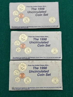 (3) 1998 US Mint Set - Uncirculated OGP - Free Shipping! - Image 1 of 4