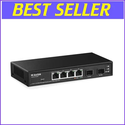 High-Performance 2.5G Network Switch - 4 Ports, 2 x 10G SFP+, Easy Management - Image 1 of 4