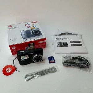 GE C1233 12.1MP Digital Camera w/ 4GB SD Memory - Black - New Open Box NOS - Picture 1 of 15