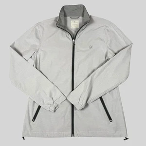 Linksoul Jacket Womens M Gray Chalk Golf Wind Full Zip Lightweight - Picture 1 of 13