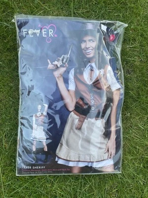 Damas Sexy Sheriff Vaquera Vestido Elegante Disfraz Talla Grande 16-18 Por Fever Nuevo en Caja Foto 1 de 2
