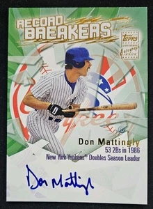 2003 Topps Don Mattingly Record Breakers - RBA-DM - Auto - Picture 1 of 2