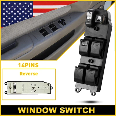 MASTER WINDOW POWER SWITCH DRIVER FOR 1998-2002 CHEVROLET PRIZM & TOYOTA COROLLA - Image 1 of 4